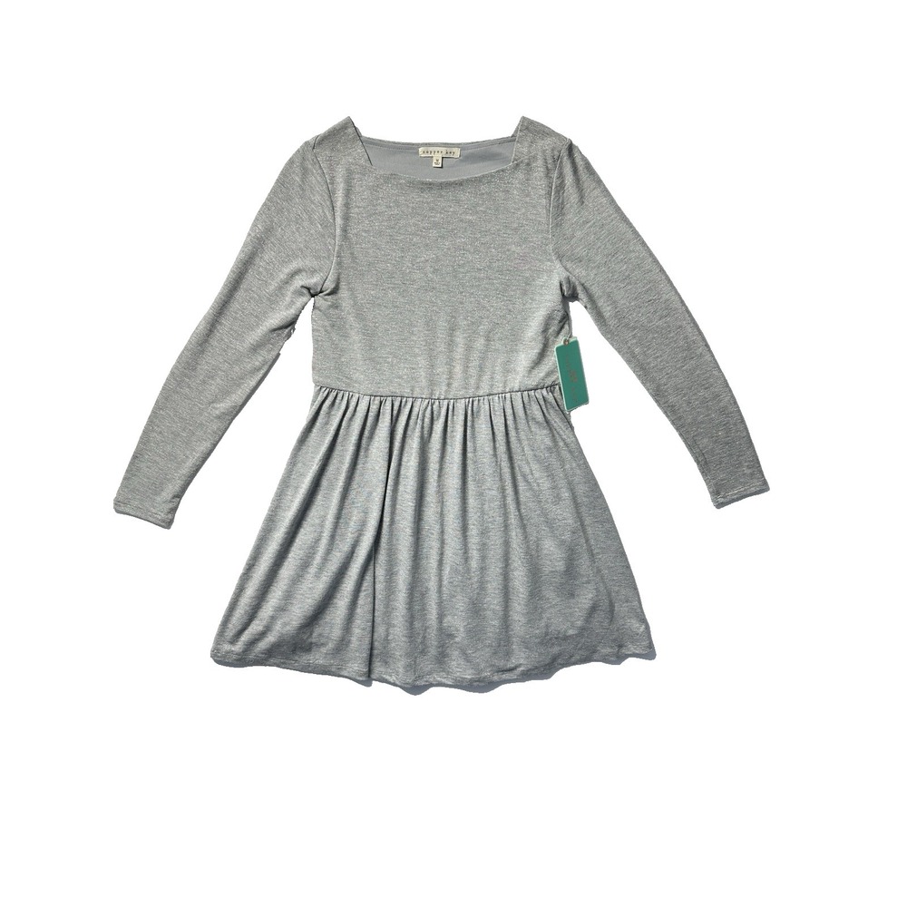 NWT!  Girl's Medium Copper Key Gray Silver Glitter A Line Knit Dress